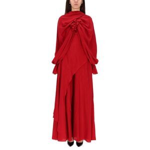 ALEXANDER MCQUEEN Asymmetrical Draped One-Shoulder Dress Women RED Dresses